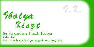 ibolya kiszt business card